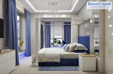 Дизайн спальни в трехкомнатной квартире